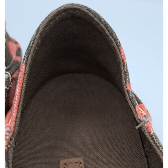 Olukai Nohea Canvas Print Tropical Slip on Loafer Brown Pink Women's Size 7 - Picture 12 of 15